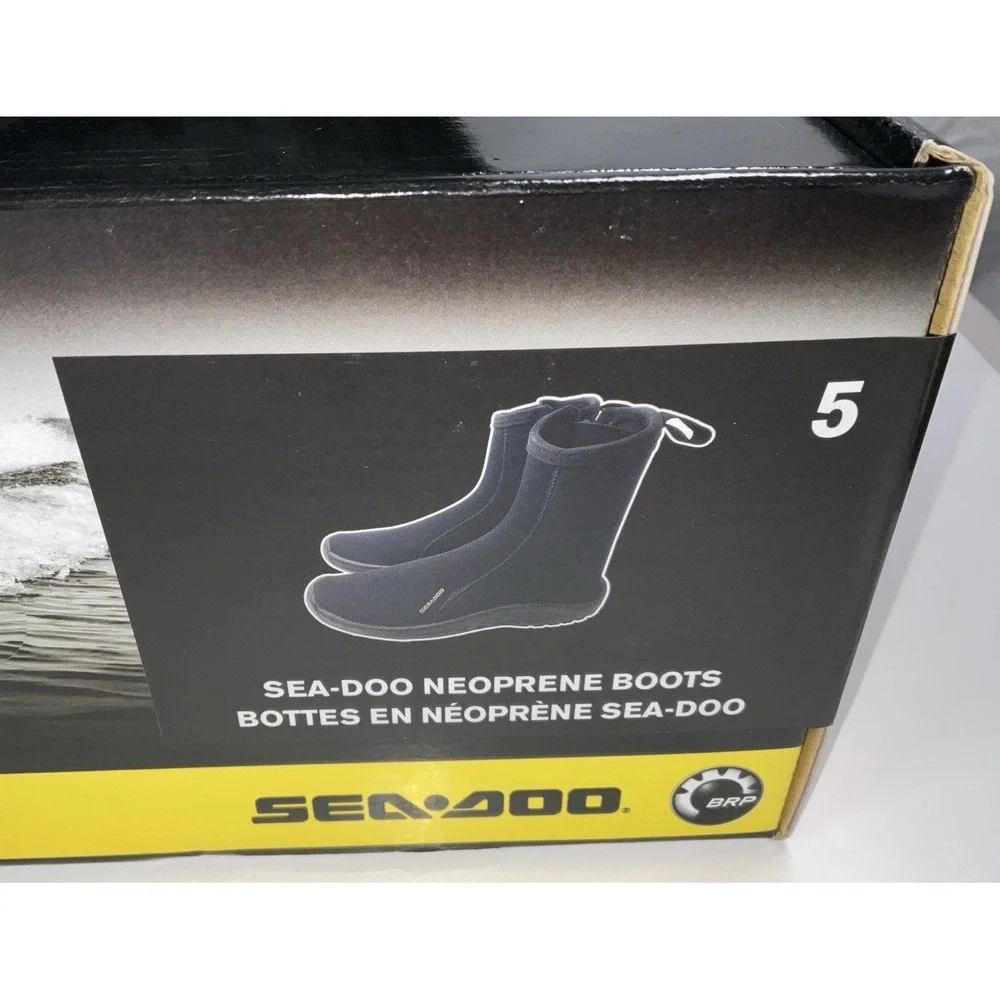 NIB Sea-Doo Unisex Neoprene‎ Water Sport Boots Shoes - Black - Size 5 (10